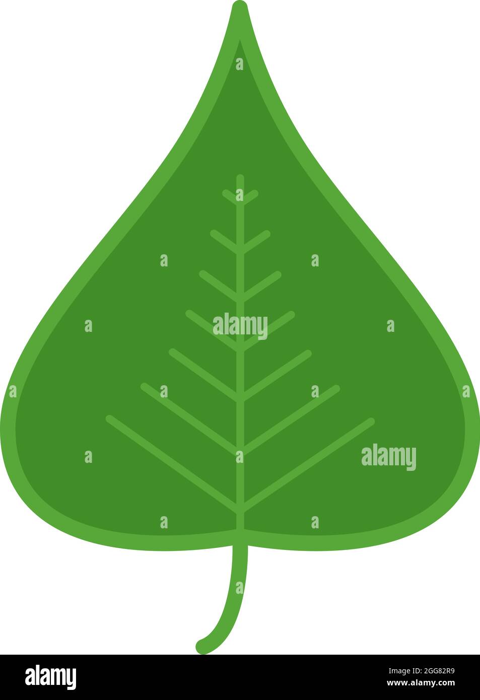 Feuille triangulaire, illustration, sur fond blanc. Illustration de Vecteur