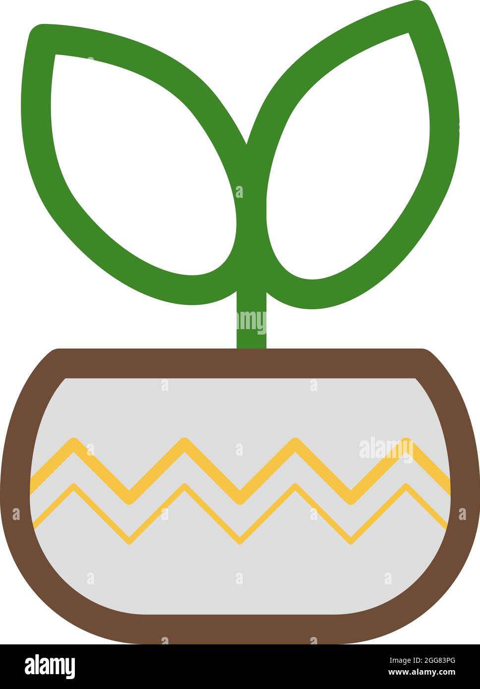 Peace lilly plante en pot, illustration, sur fond blanc. Illustration de Vecteur