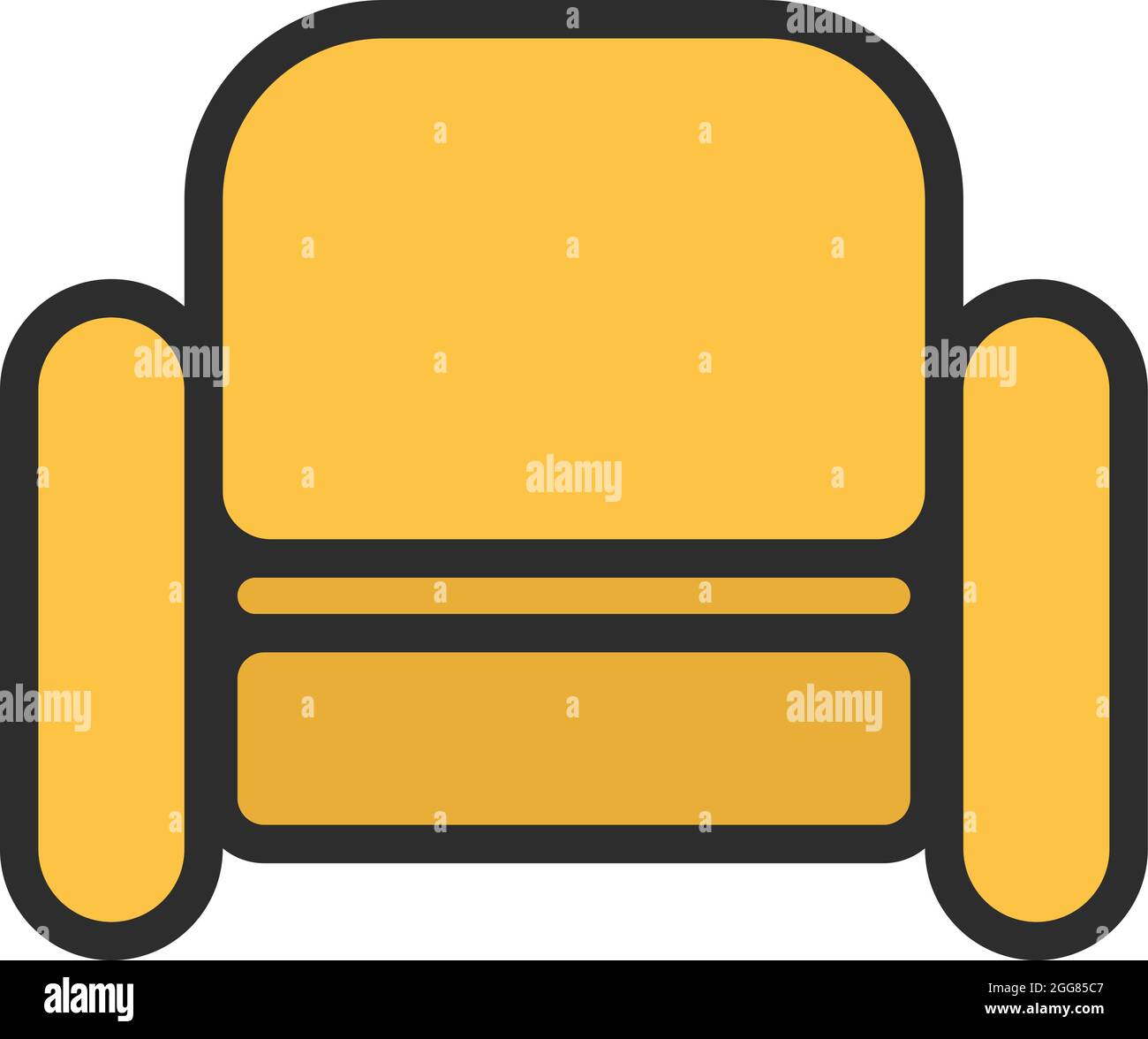 Fauteuil jaune simple, illustration, sur fond blanc. Illustration de Vecteur Fauteuil jaune simple, illustration, sur fond blanc. Illustration de Vecteur