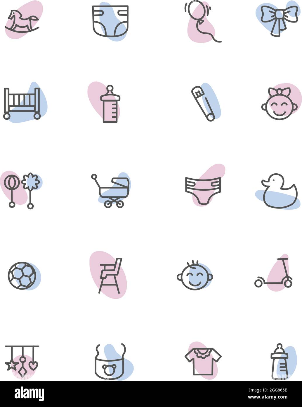 Soins de bébé, illustration, vecteur sur fond blanc. Illustration de Vecteur