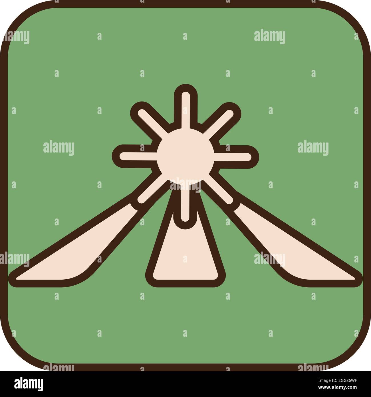 Champ vert, illustration, vecteur sur fond blanc. Illustration de Vecteur