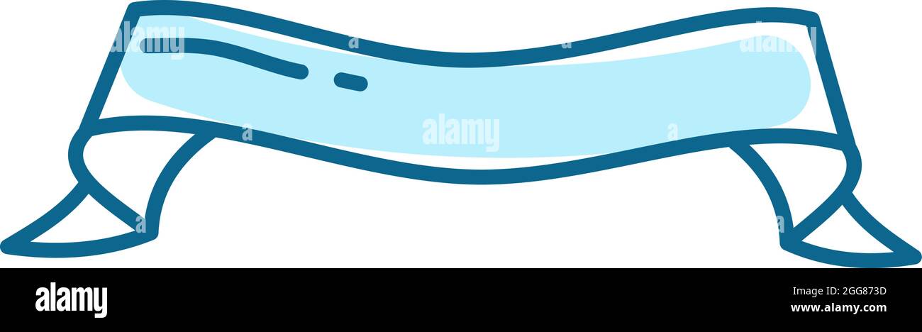 Bannière bleue pour bébé, illustration, vecteur sur fond blanc. Illustration de Vecteur