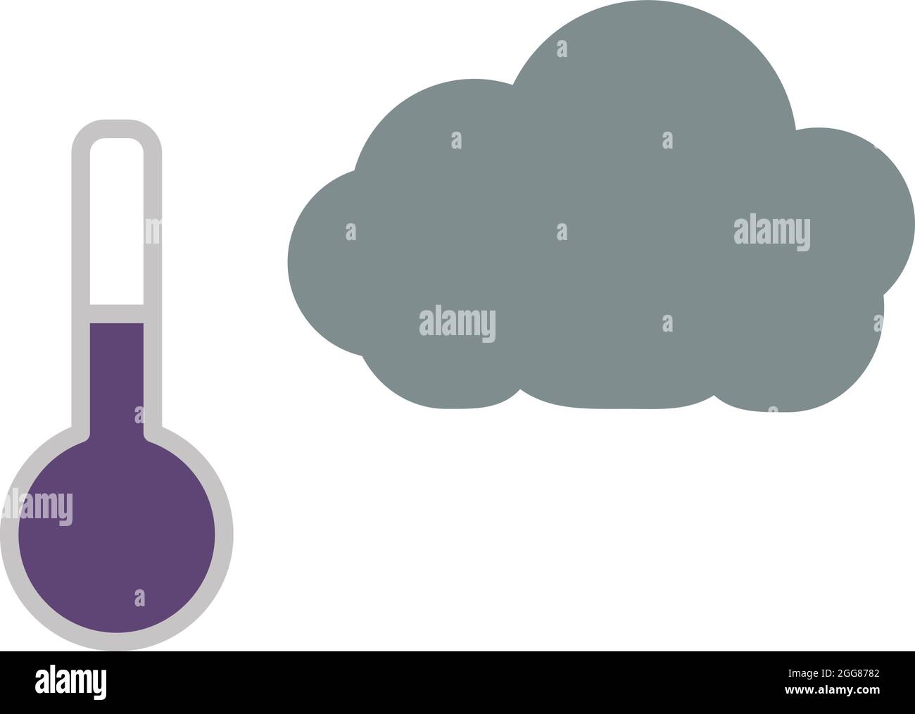 Température froide, illustration, sur fond blanc. Illustration de Vecteur