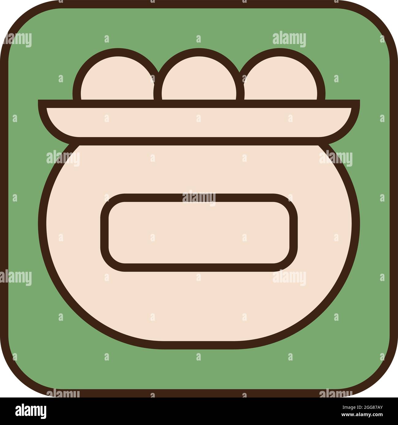 Sac de pommes de terre, illustration, vecteur sur fond blanc. Illustration de Vecteur