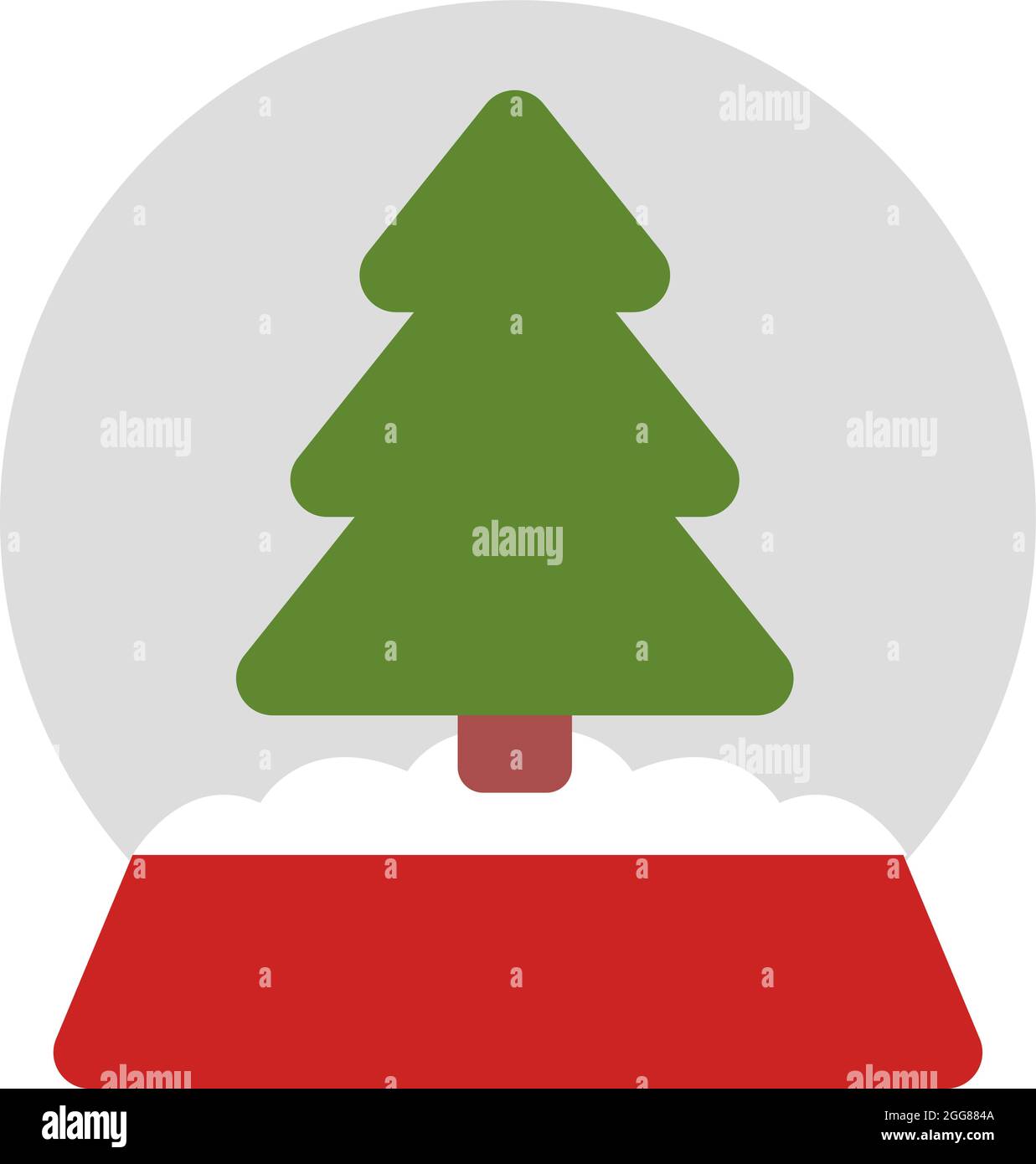 Boule de cristal de noël magique, illustration, vecteur sur fond blanc. Illustration de Vecteur