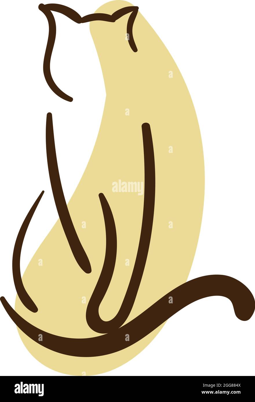 Chat cultivé, illustration, vecteur sur fond blanc. Illustration de Vecteur