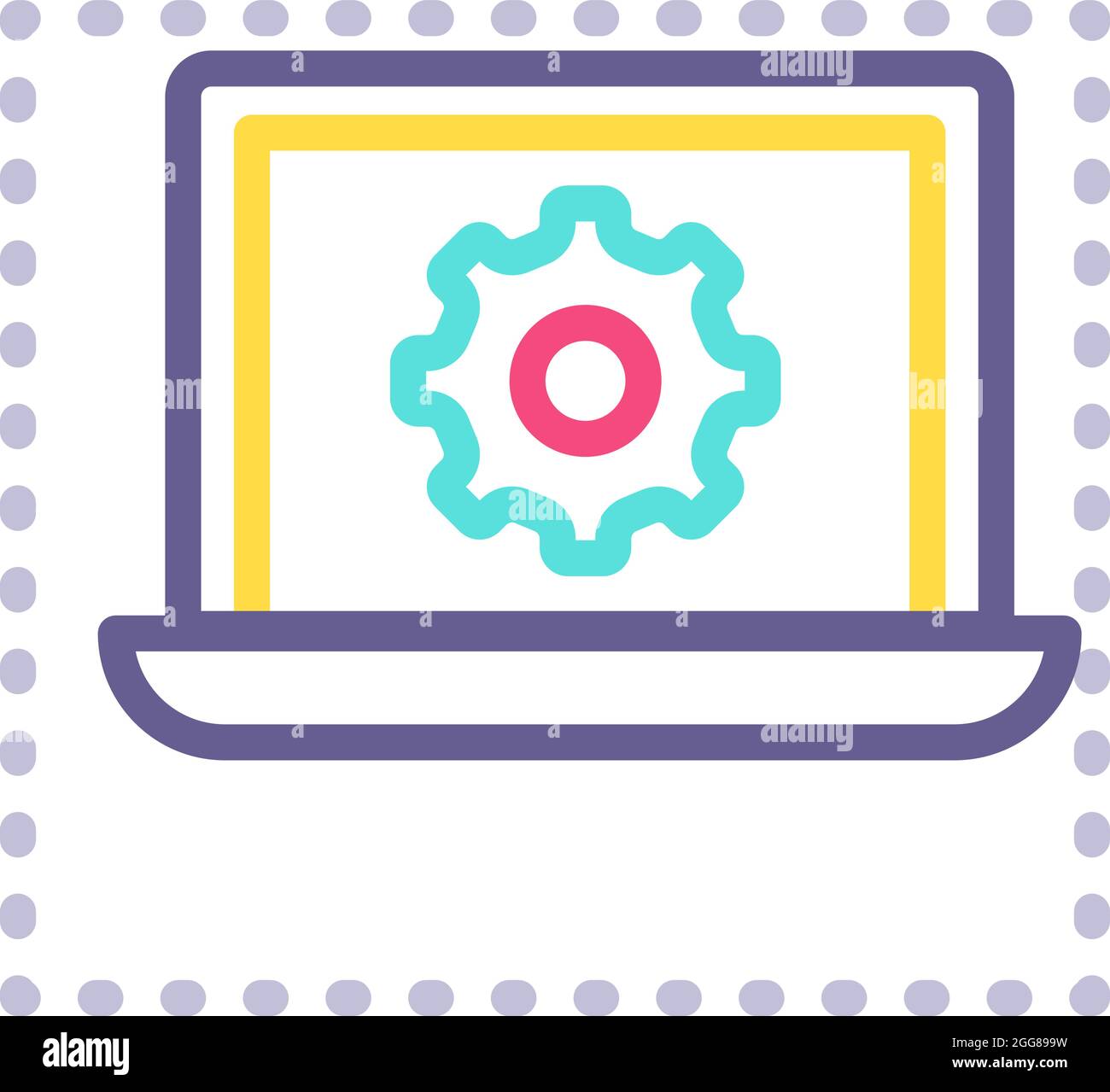 Développement d'ordinateur portable, illustration, vecteur sur fond blanc. Illustration de Vecteur