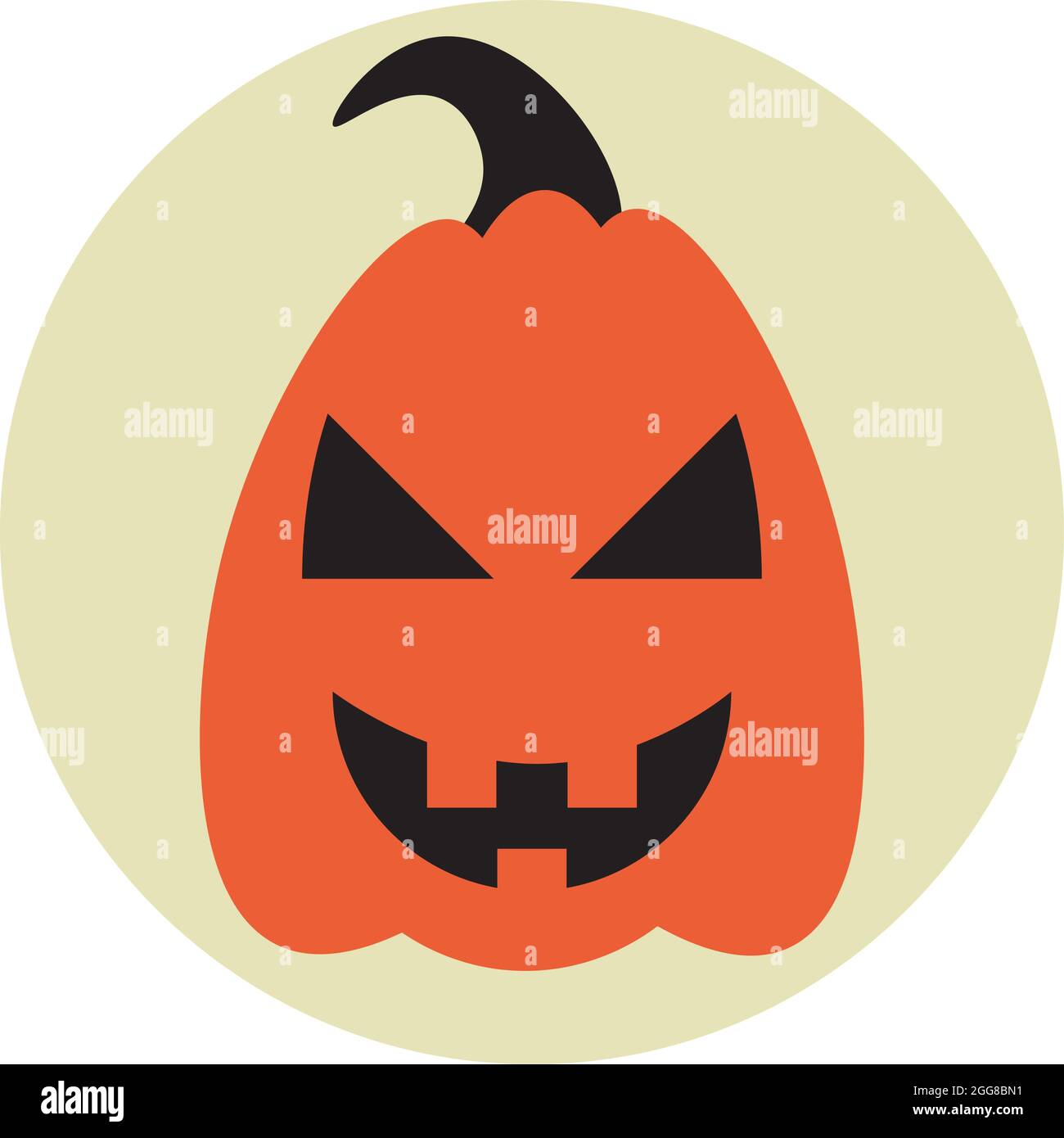 Citrouille orange, illustration, vecteur sur fond blanc. Illustration de Vecteur