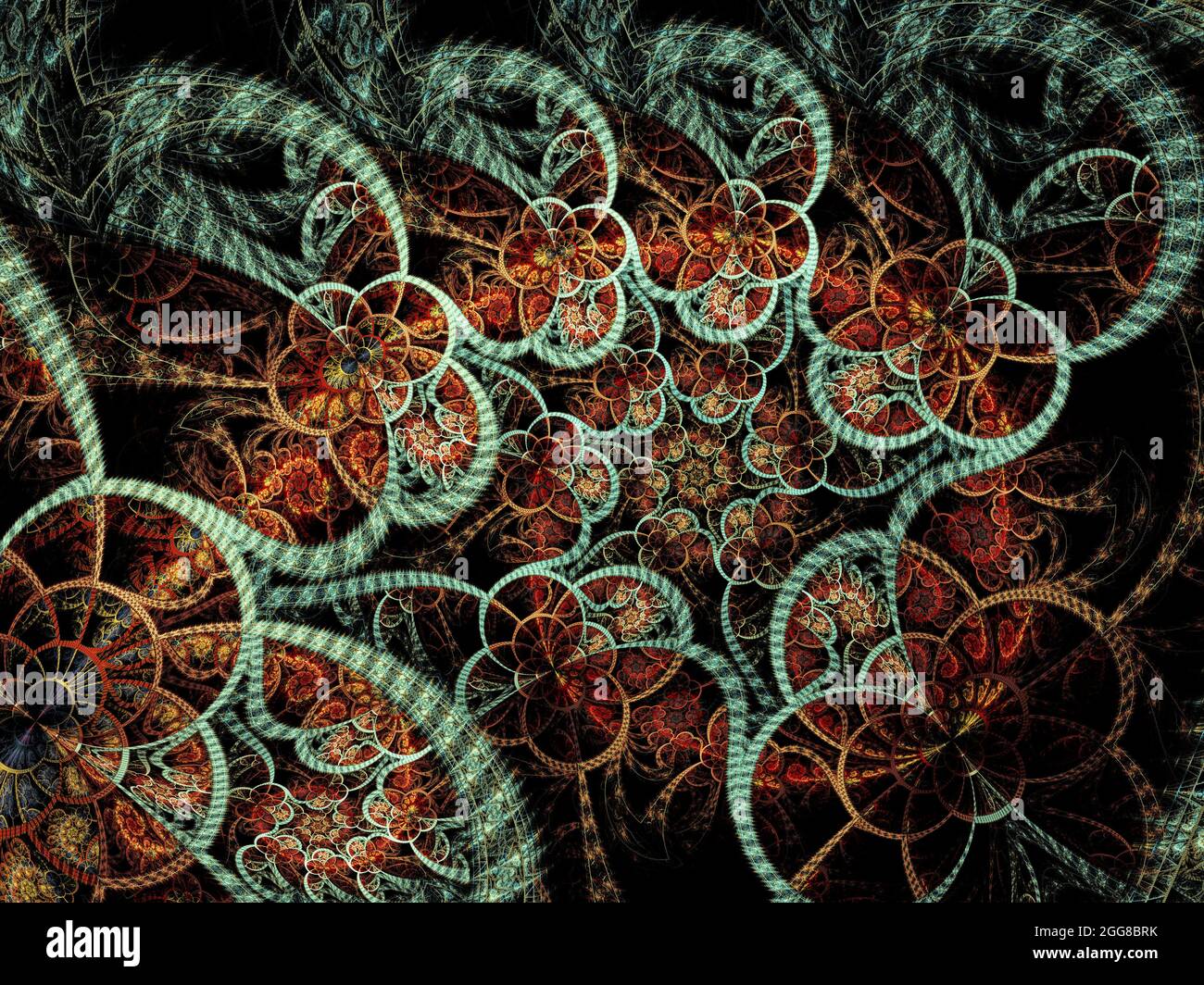 Conception en spirale fractale complexe Banque D'Images