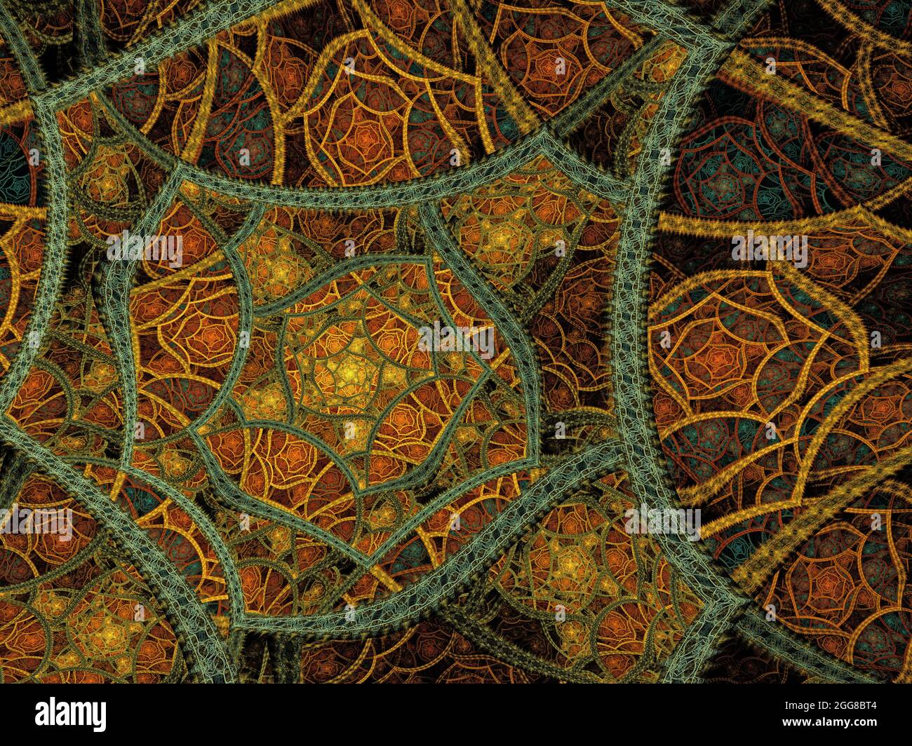 Art fractal flamme complexe - tons de terre Banque D'Images