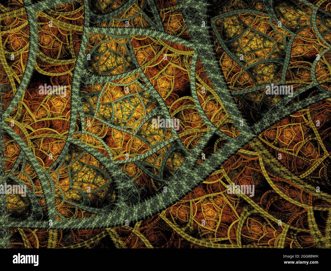 Art fractal flamme complexe - tons de terre Banque D'Images