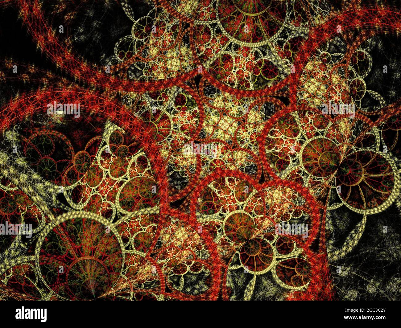 Art fractal flamme complexe Banque D'Images