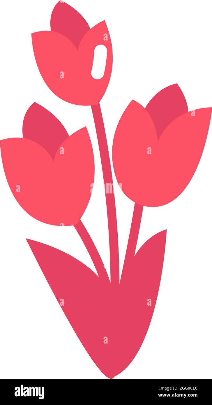 Fleurs roses, illustration, vecteur sur fond blanc. Illustration de Vecteur