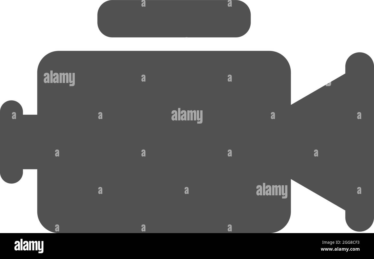 Appuyez sur caméra vidéo, illustration, vecteur sur fond blanc. Illustration de Vecteur