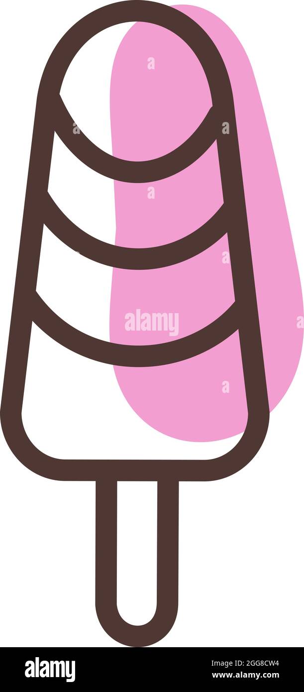 Glace triangle rose, illustration, vecteur sur fond blanc. Illustration de Vecteur