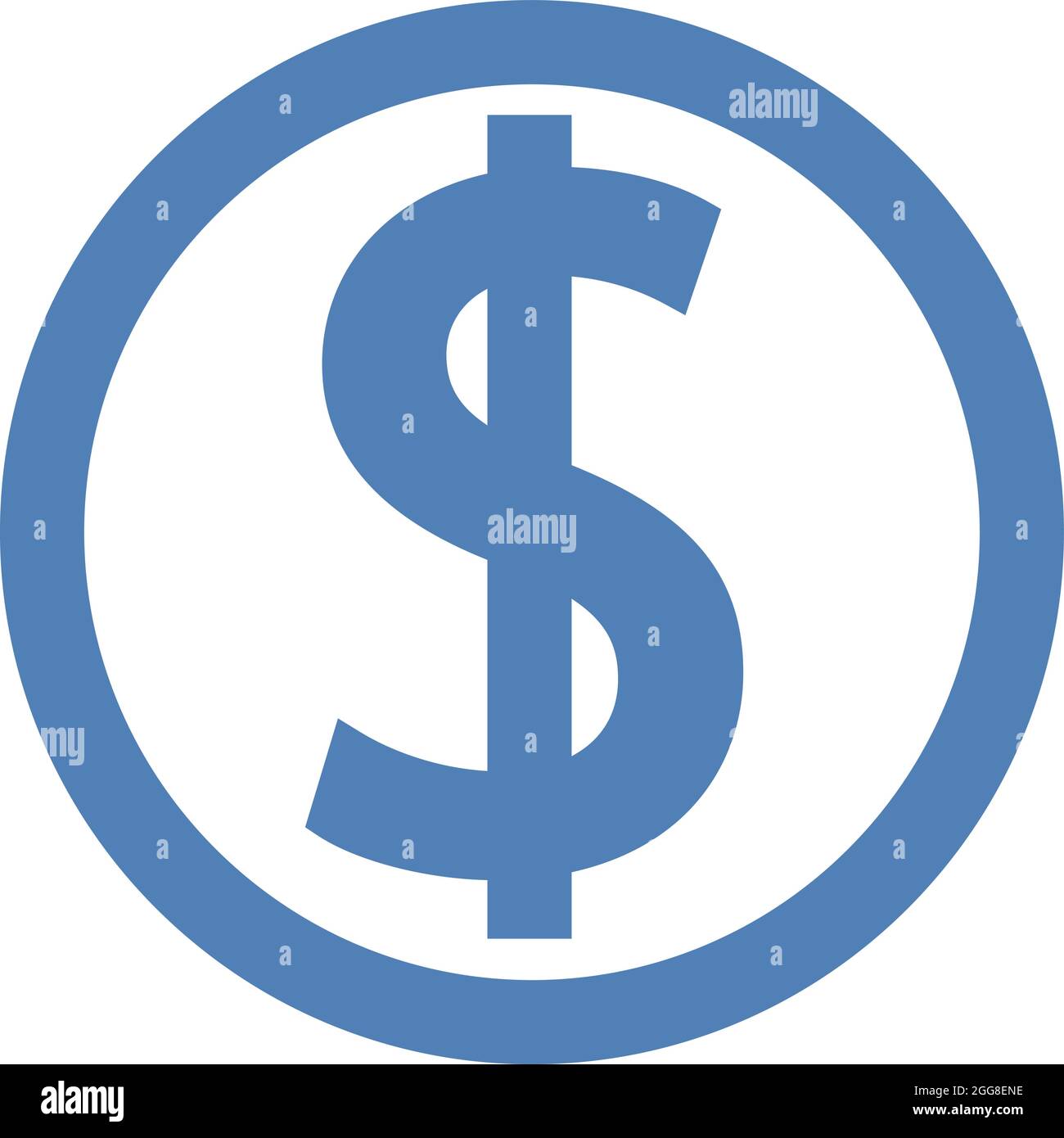 Symbole dollar bleu, illustration, vecteur sur fond blanc. Illustration de Vecteur