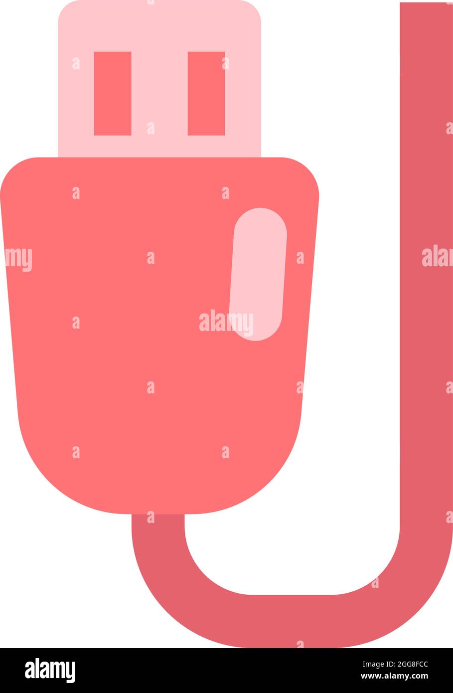 Cordon d'alimentation, illustration, vecteur sur fond blanc. Illustration de Vecteur