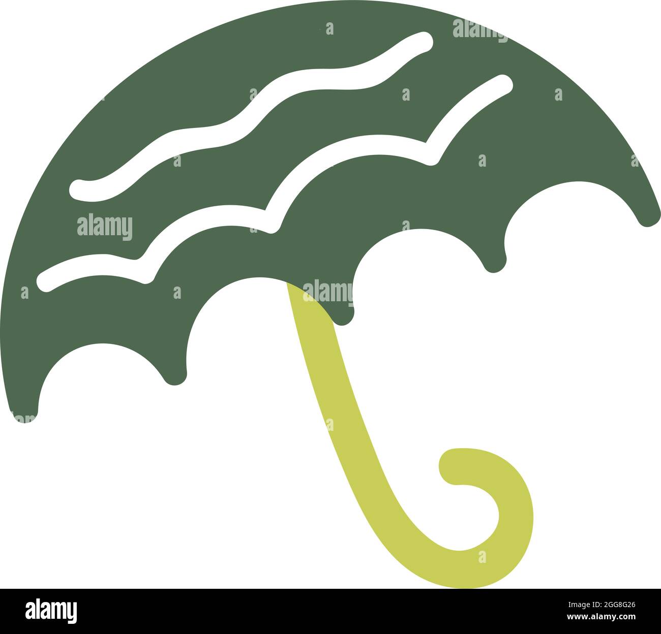 Superbe parapluie vert, illustration, vecteur sur fond blanc. Illustration de Vecteur
