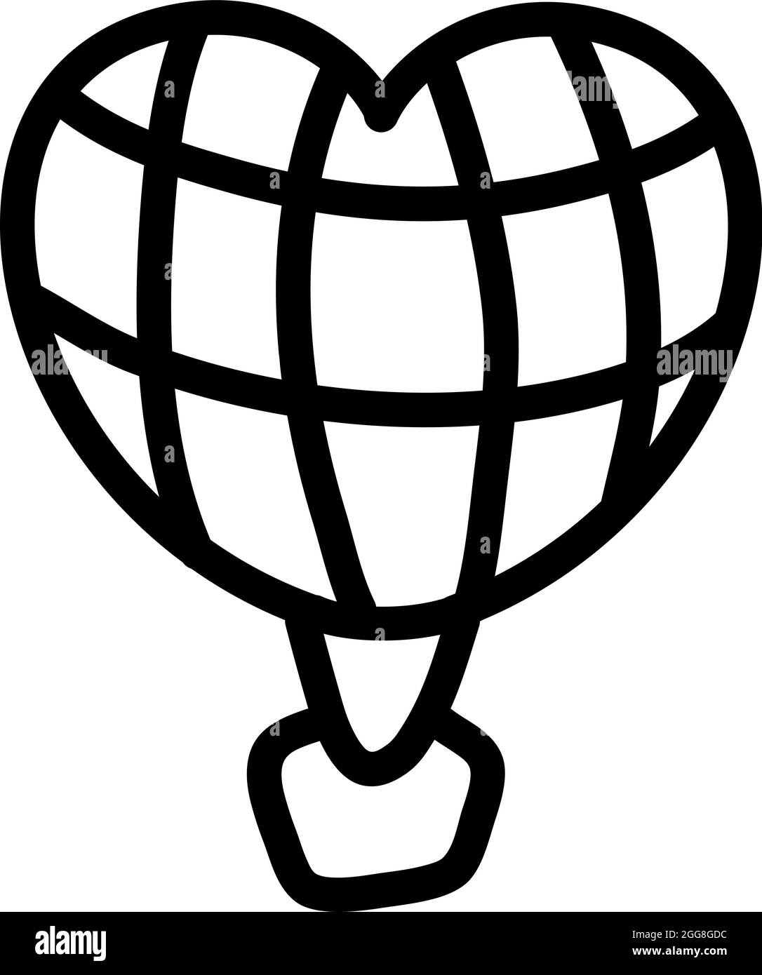 Ballon d'air Saint-Valentin, illustration, vecteur sur fond blanc Illustration de Vecteur