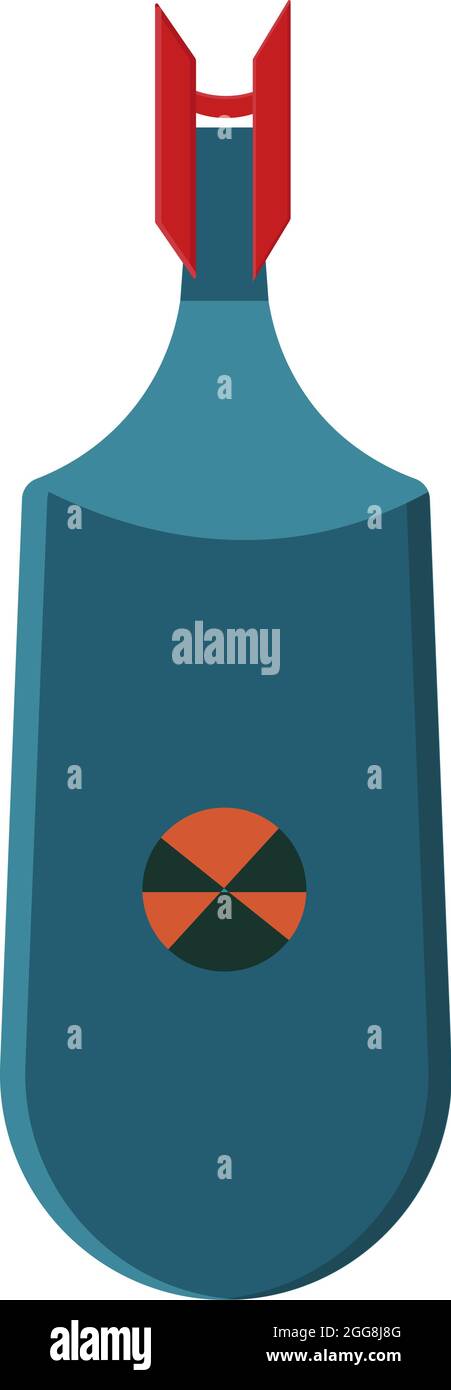 Bombe nucléaire bleue, illustration, vecteur sur fond blanc. Illustration de Vecteur