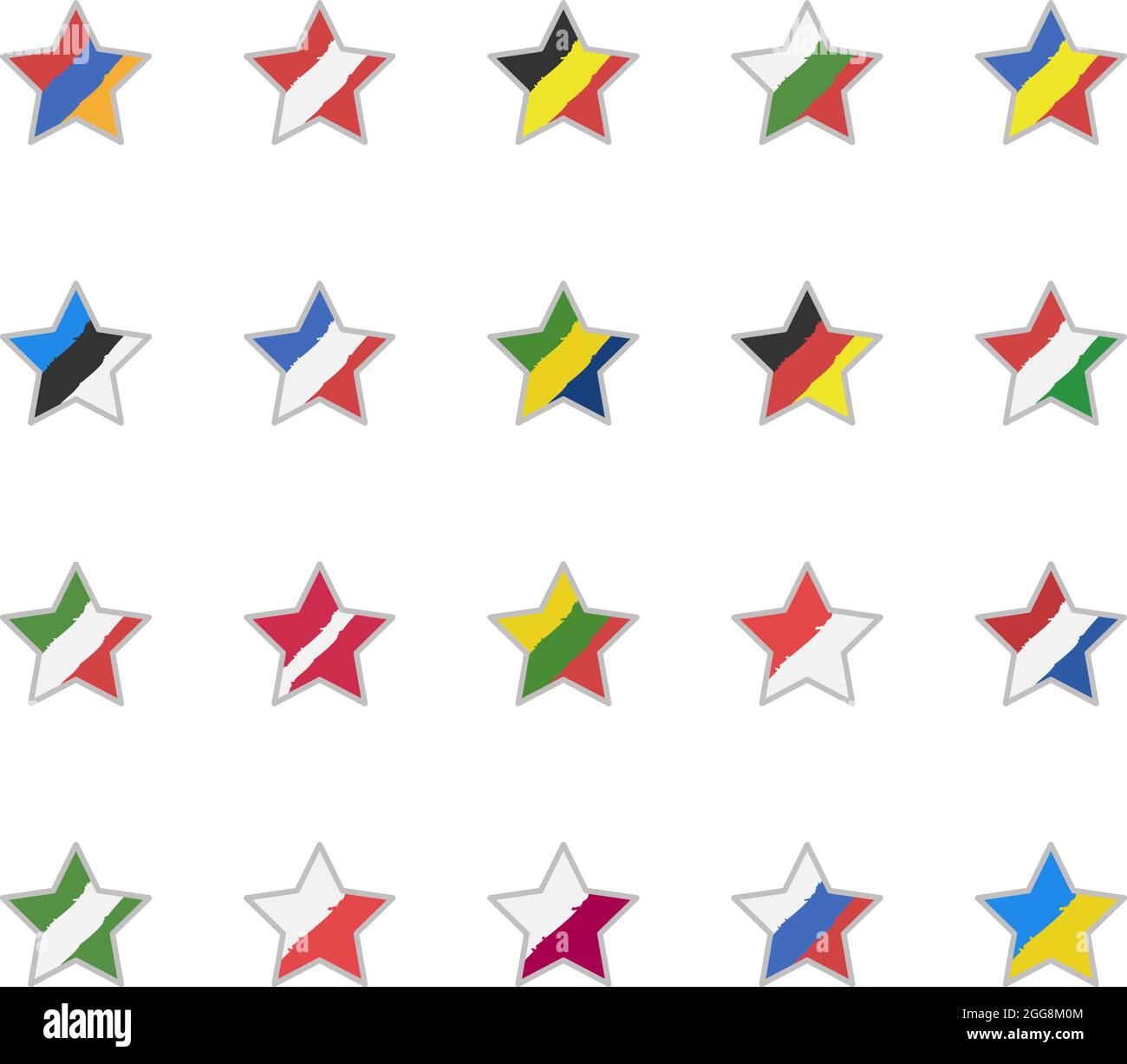 Drapeaux du monde, illustration, vecteur, sur fond blanc. Illustration de Vecteur