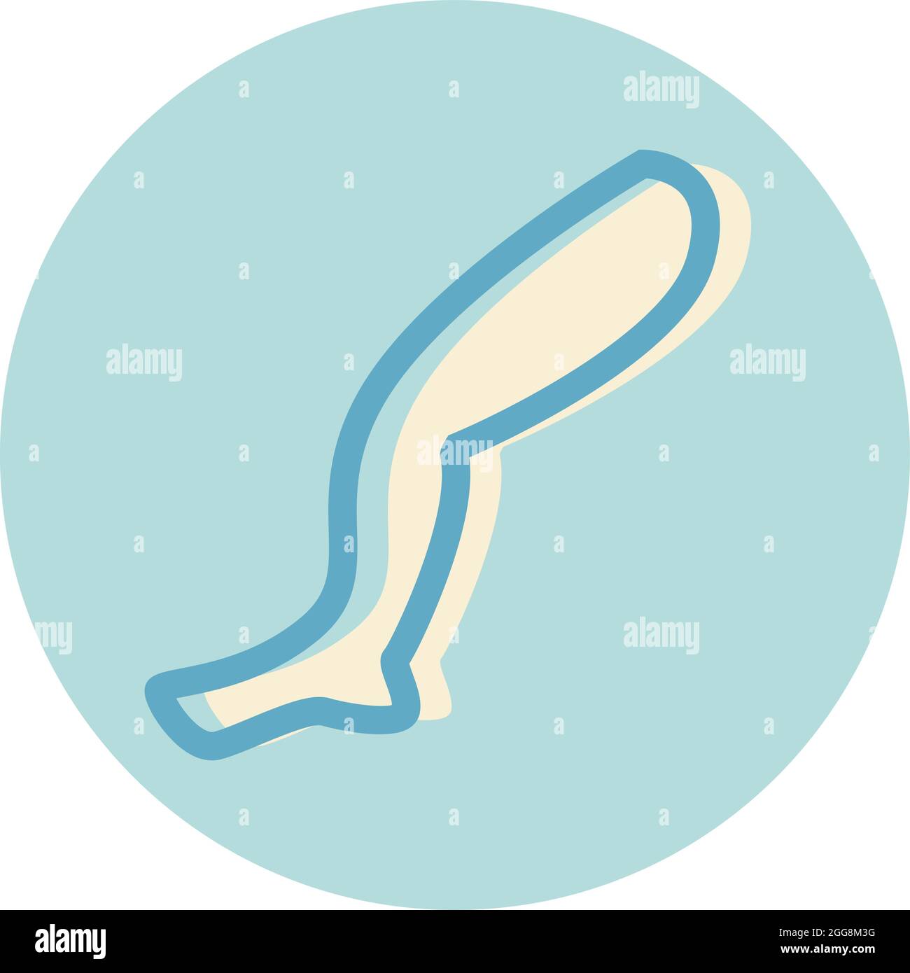 Jambe humaine, illustration, vecteur, sur fond blanc. Illustration de Vecteur