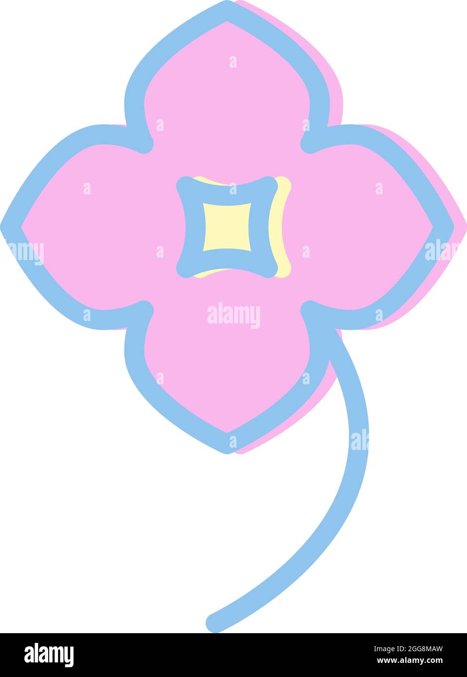 Orchidée rose, illustration, vecteur, sur fond blanc. Illustration de Vecteur