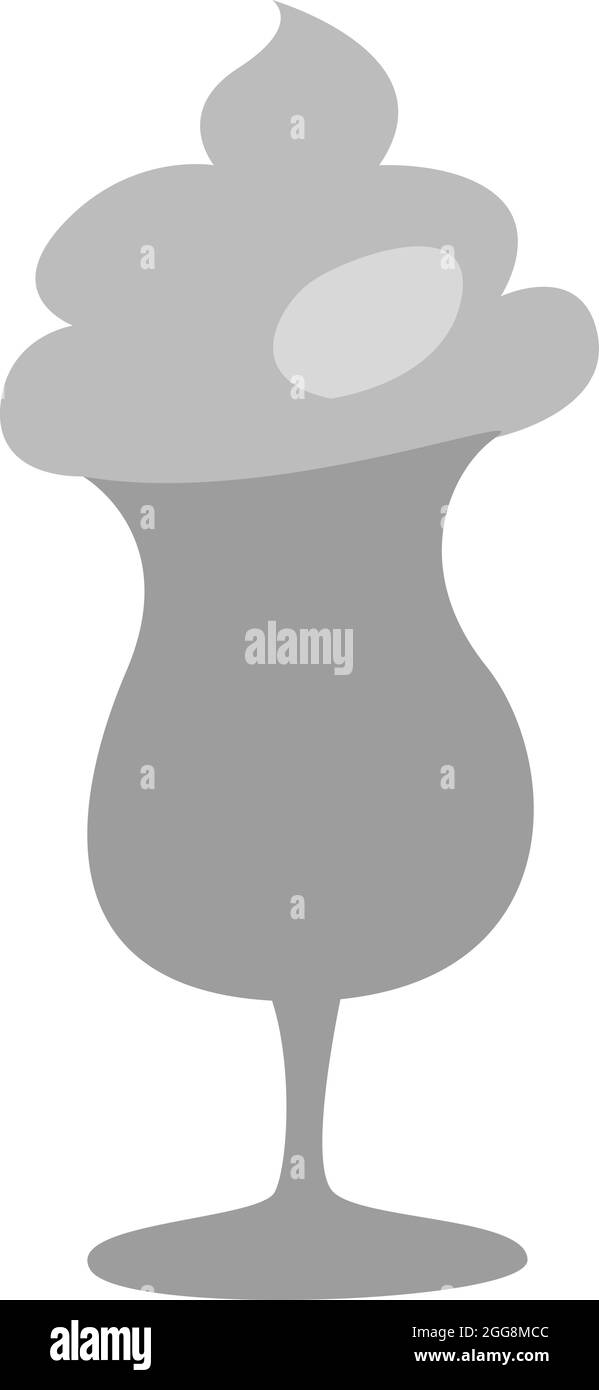 Queue de cocarde douce à la crème fouettée, illustration, vecteur, sur fond blanc. Illustration de Vecteur