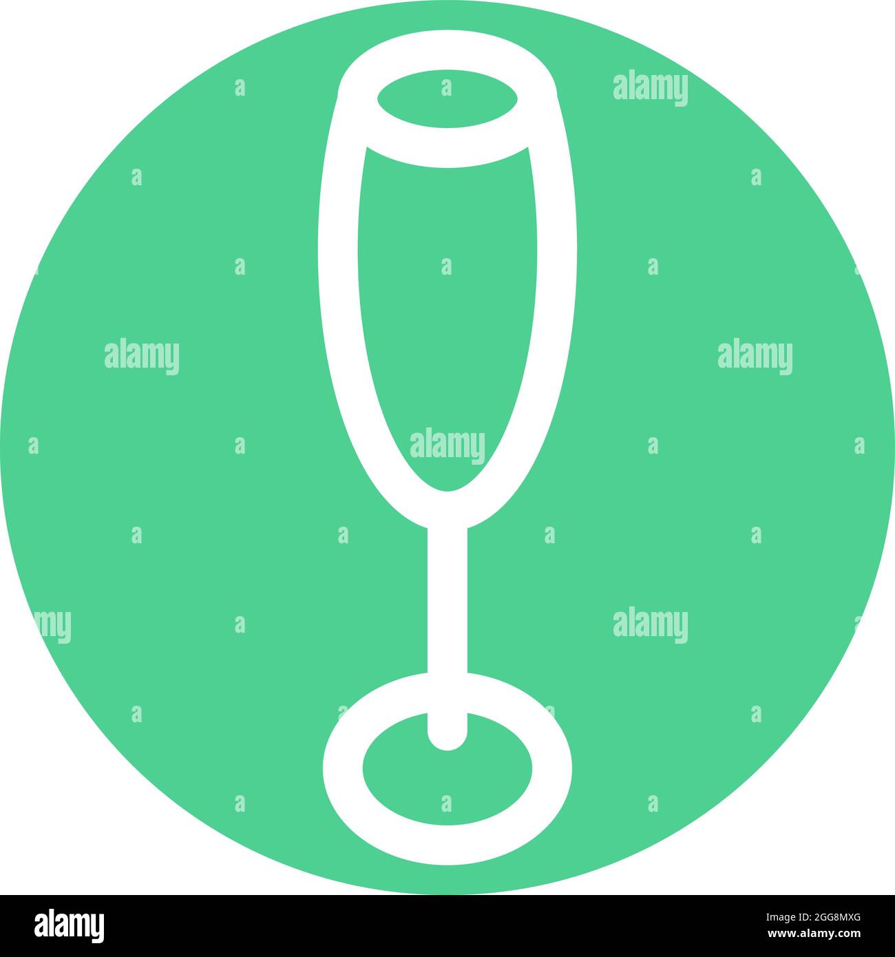 Flûte à champagne, illustration, vecteur, sur fond blanc. Illustration de Vecteur