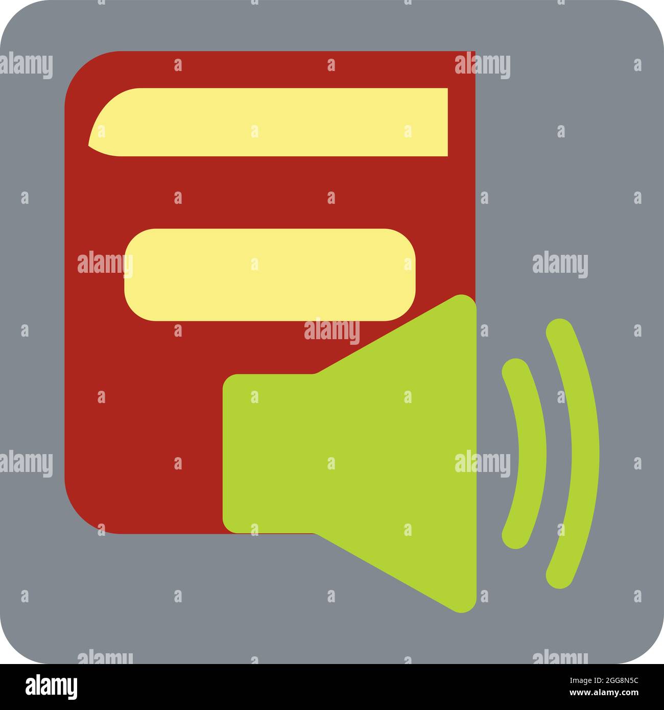 Livre audio, illustration, vecteur, sur fond blanc. Illustration de Vecteur