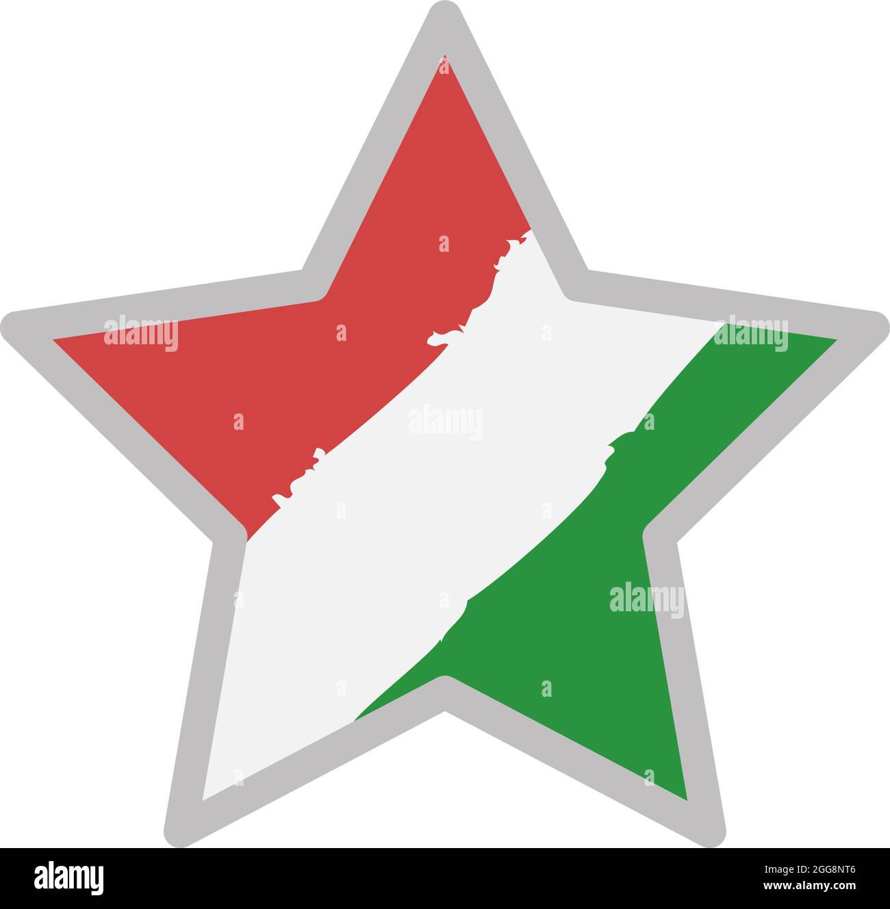 Drapeau hongrois, illustration, vecteur, sur fond blanc. Illustration de Vecteur