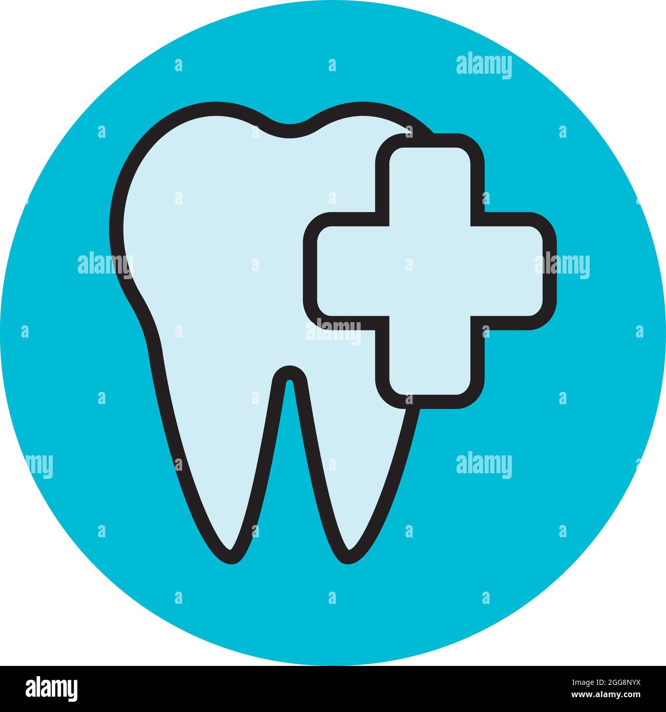 Soins dentaires, illustration, vecteur, sur fond blanc. Illustration de Vecteur