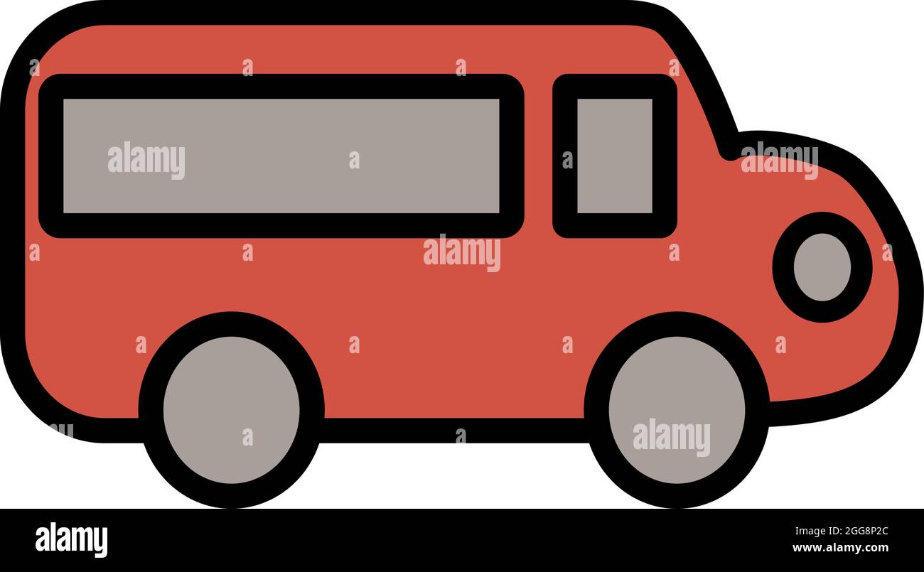 Autobus scolaire rouge Banque d'images vectorielles - Alamy