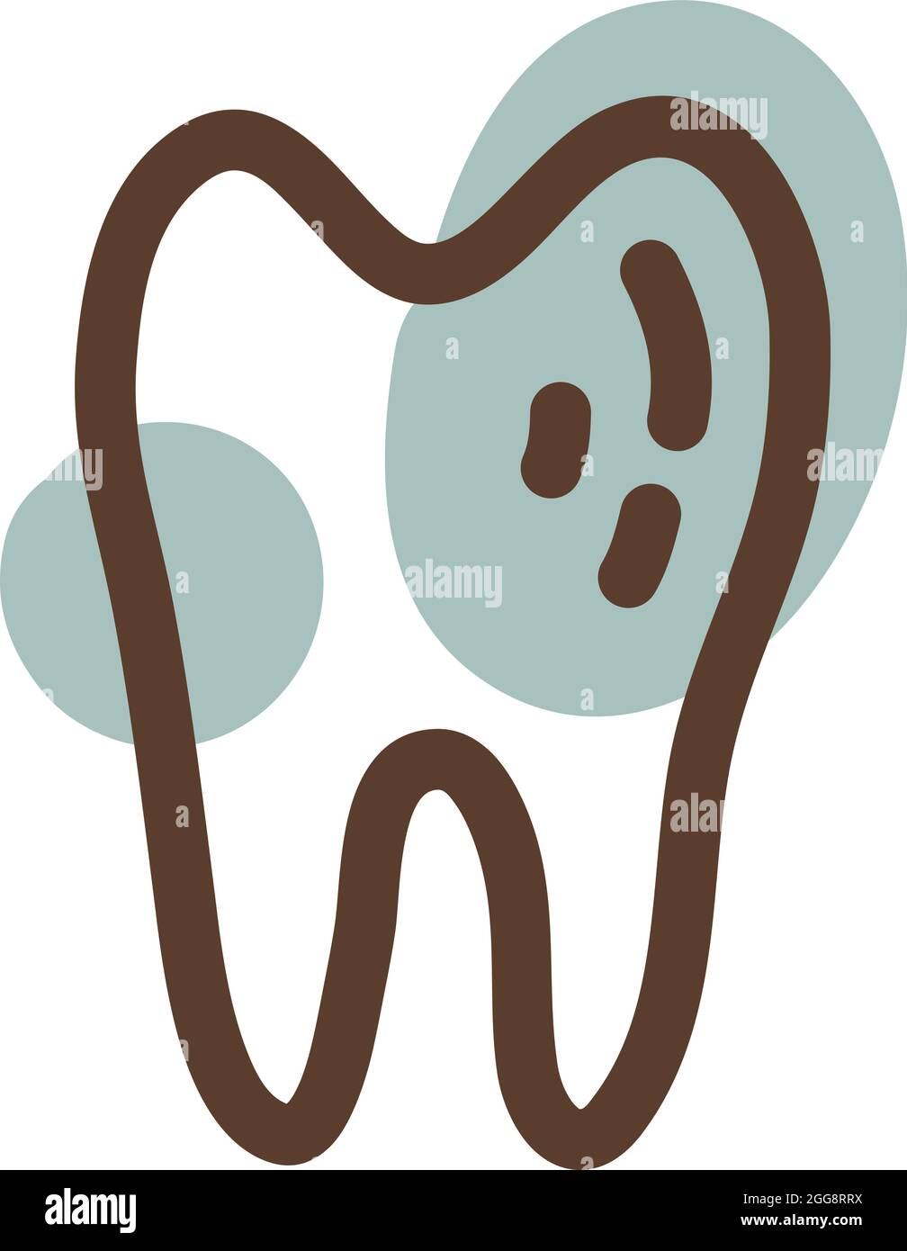 Dent humaine, illustration, vecteur, sur fond blanc. Illustration de Vecteur