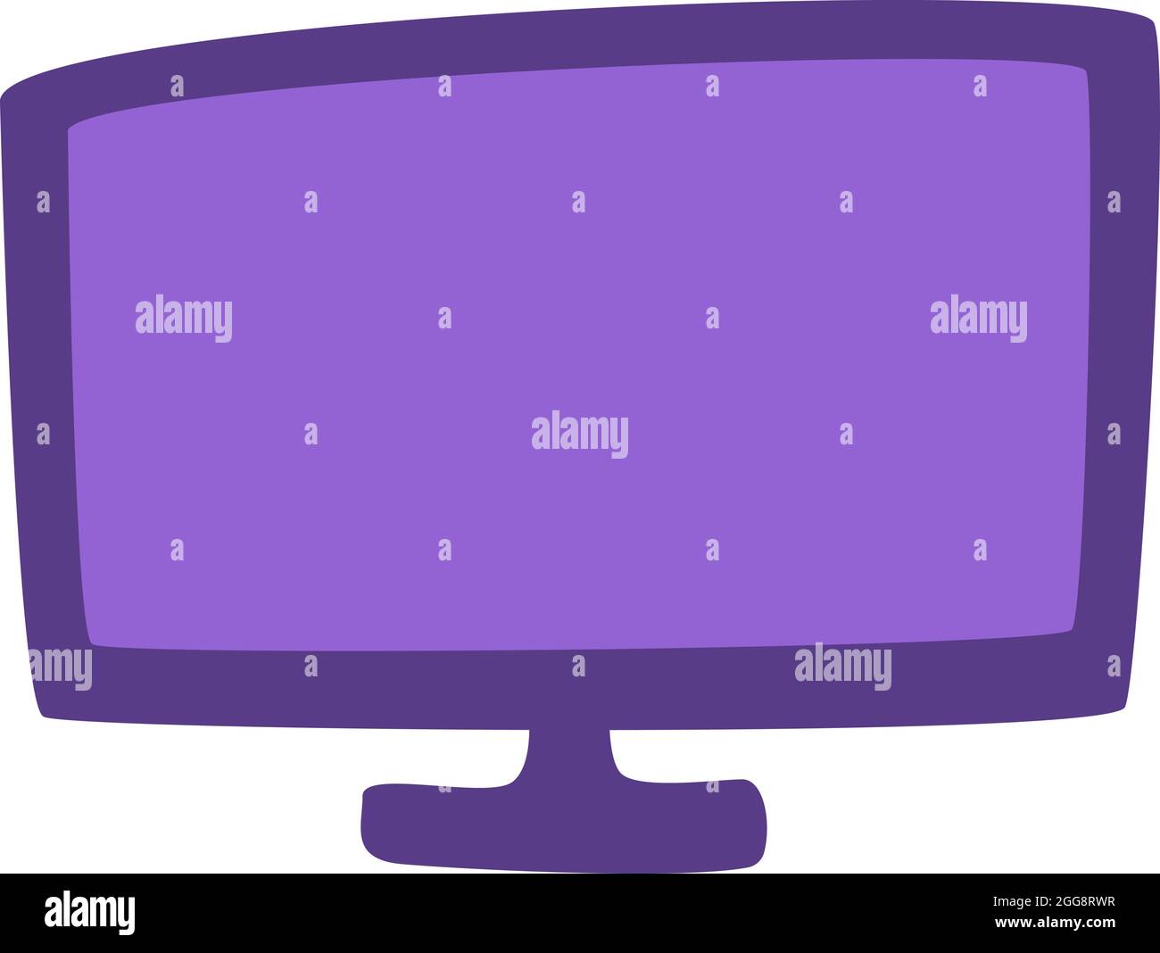 téléviseur à écran plat, illustration, vecteur, sur fond blanc. Illustration de Vecteur