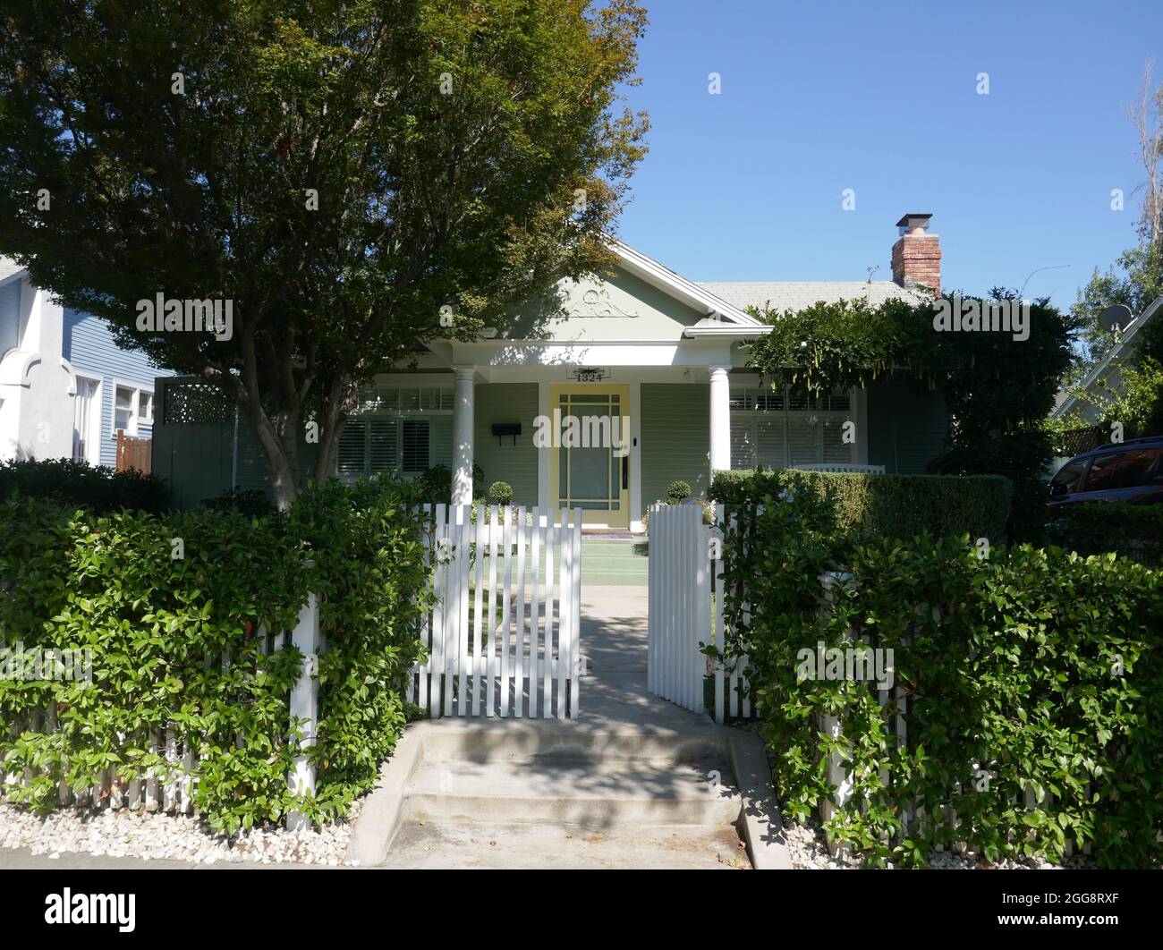 Los Angeles, Californie, États-Unis 26 août 2021 UNE vue générale de l'atmosphère de l'ancienne maison de l'actrice Polly Draper au 1324 N. Orange Grove le 26 août 2021 à Los Angeles, Californie, États-Unis. Photo par Barry King/Alay stock photo Banque D'Images