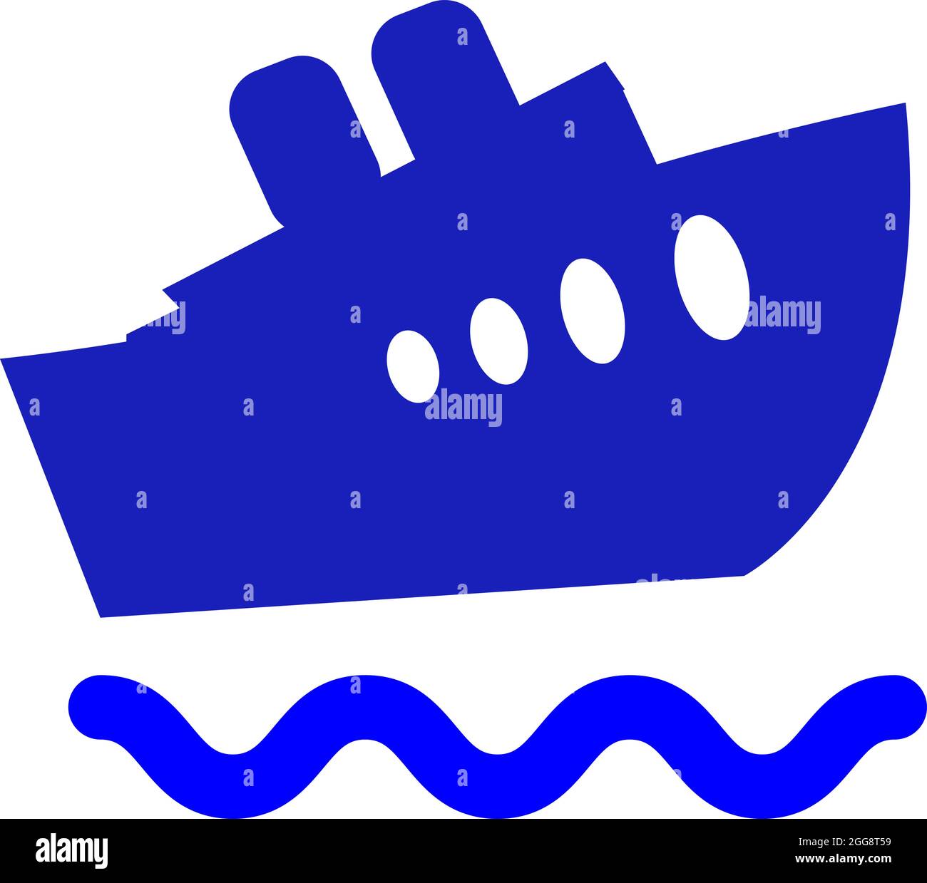 Voyage en bateau, illustration, vecteur, sur fond blanc. Illustration de Vecteur