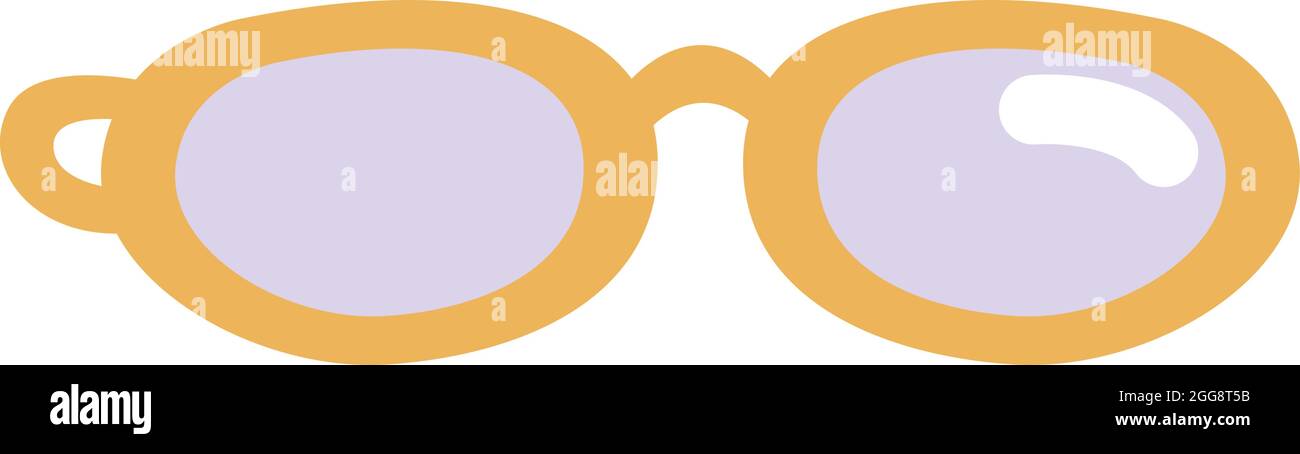 Vieilles lunettes, illustration, vecteur, sur fond blanc. Illustration de Vecteur