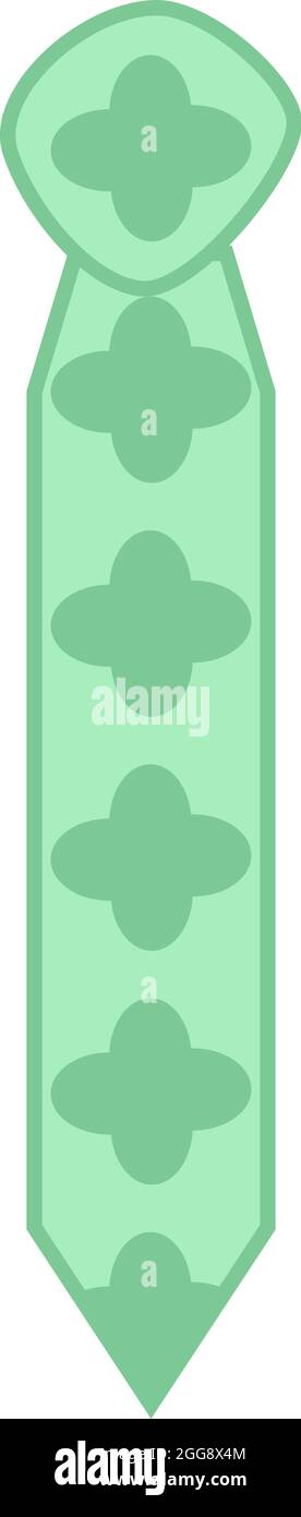 Vieux homme cravate verte, illustration, vecteur, sur fond blanc. Illustration de Vecteur