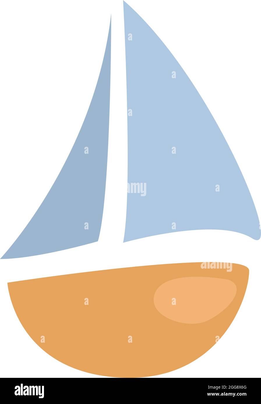 Bateau d'été, illustration, vecteur, sur fond blanc. Illustration de Vecteur