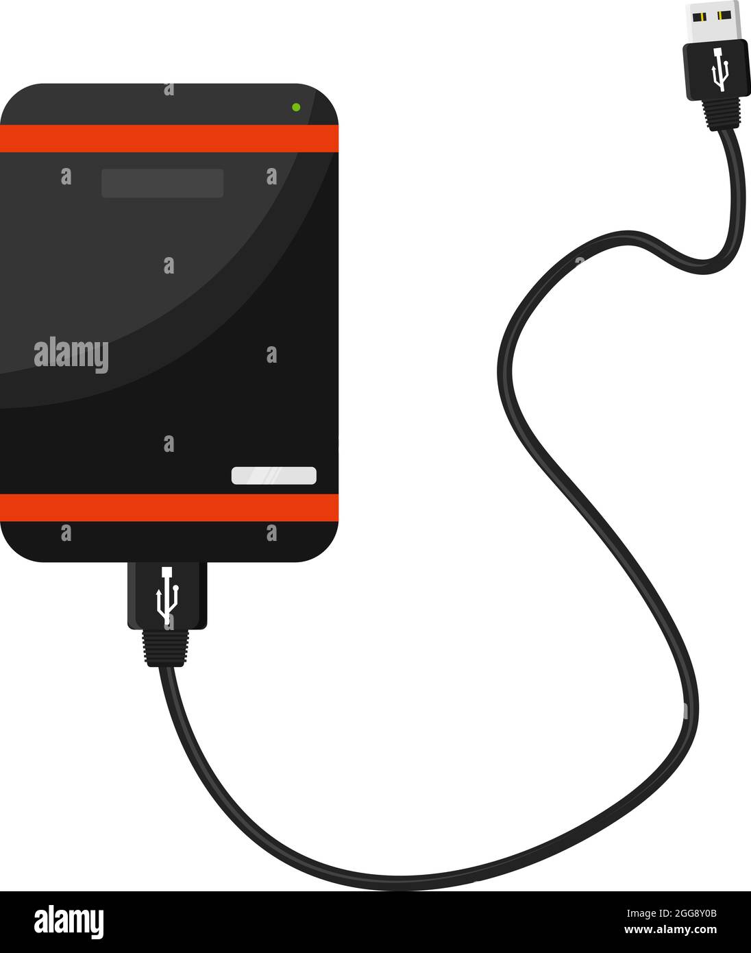 Disque dur portable, illustration, vecteur sur fond blanc. Illustration de Vecteur