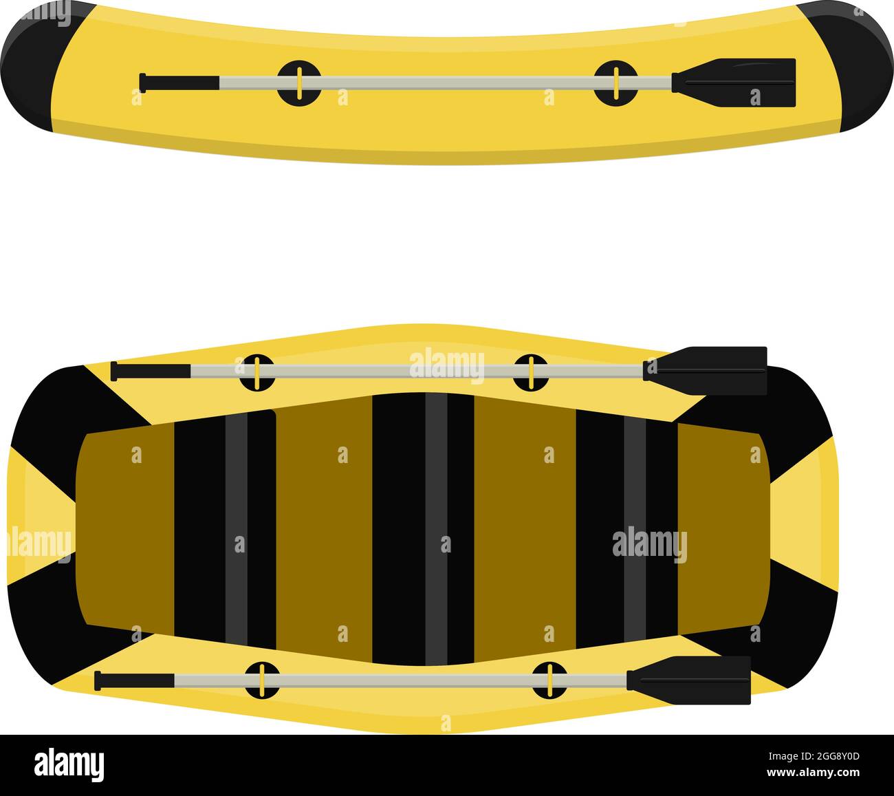 Bateau de rafting, illustration, vecteur sur fond blanc. Illustration de Vecteur