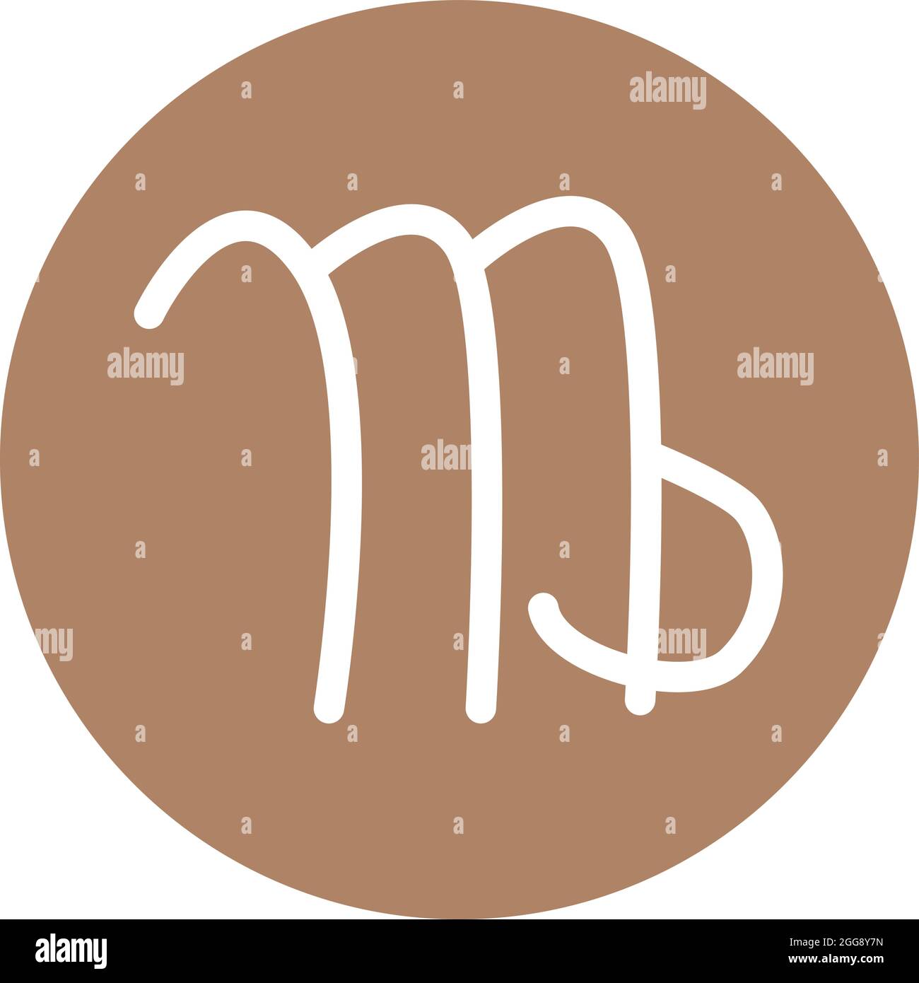 Signe du zodiaque de Virgo, illustration, vecteur, sur fond blanc. Illustration de Vecteur