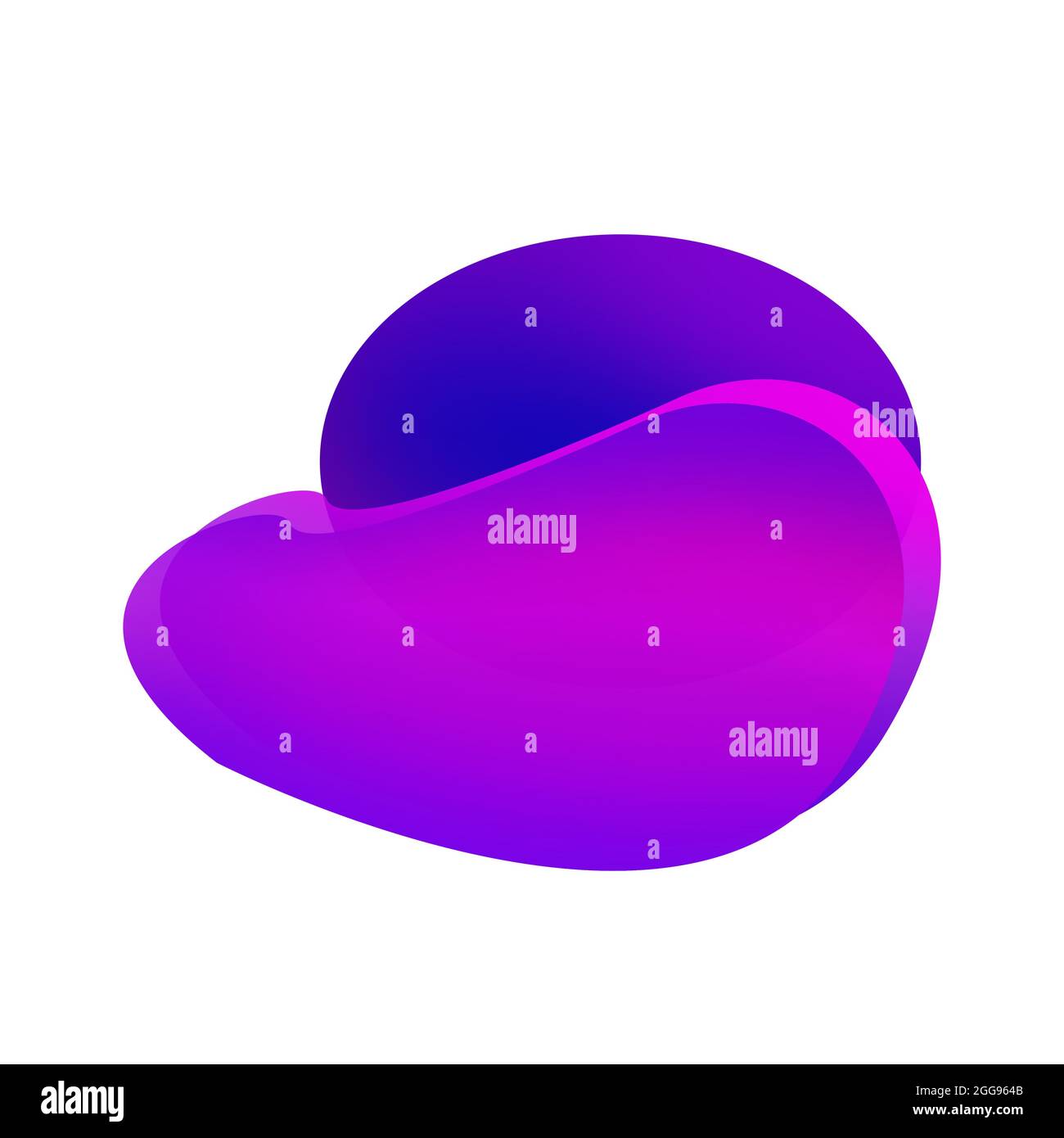 Formes abstraites colorées de couleur néon isolées sur blanc Banque D'Images