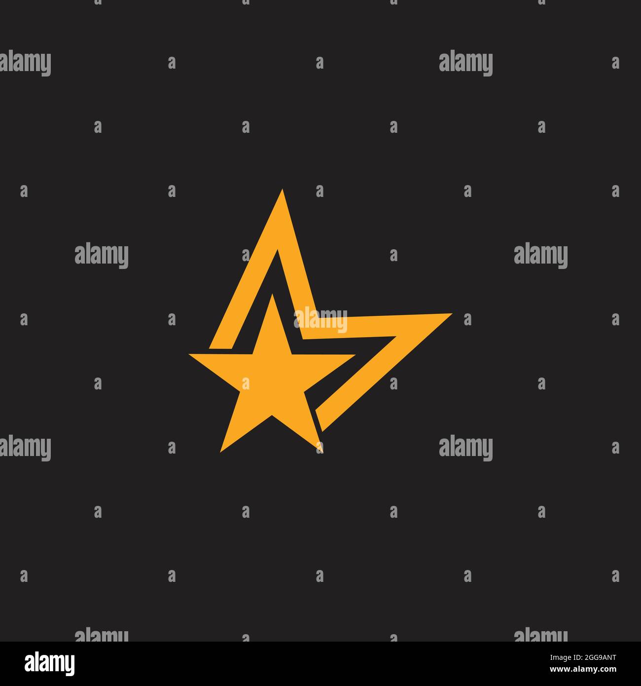lettre m étoile simple mouvement abstrait simple logo vecteur Illustration de Vecteur
