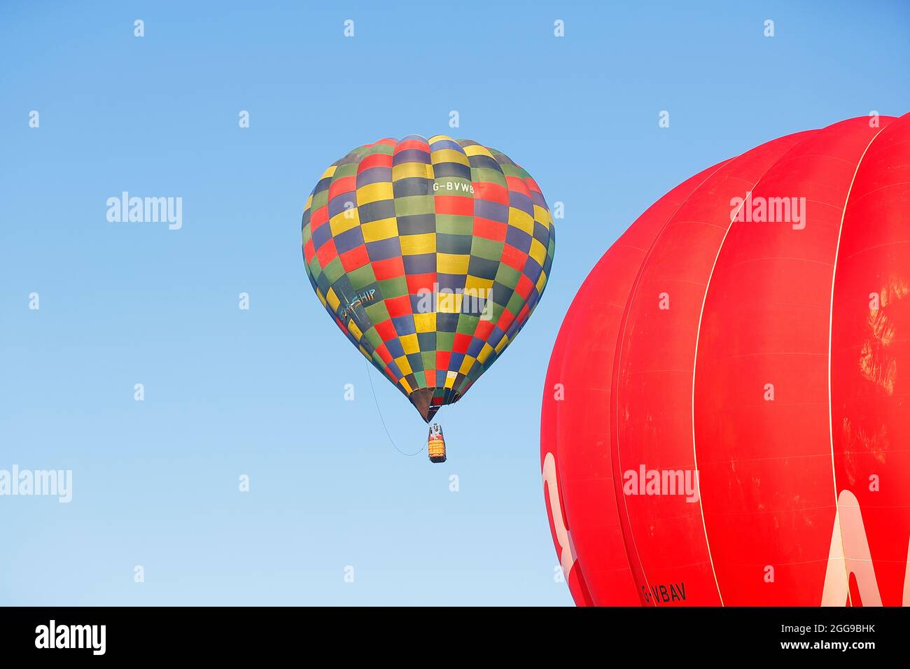 Yorkshire Balloon Fiesta à l'hippodrome de York entre le 27 et le 30 août 2021 Banque D'Images