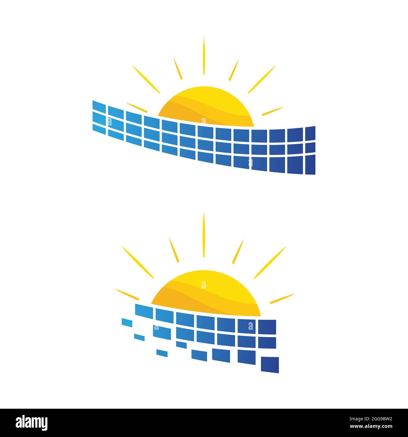 Modèle d'illustration d'icône de vecteur d'énergie solaire Banque D'Images