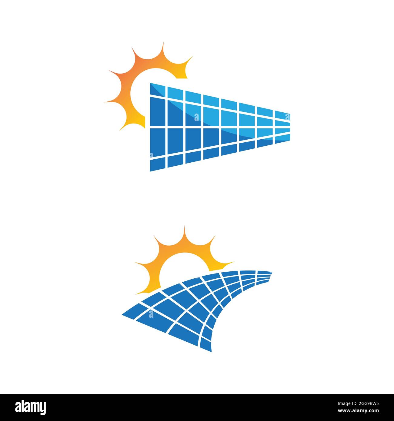 Modèle d'illustration d'icône de vecteur d'énergie solaire Banque D'Images