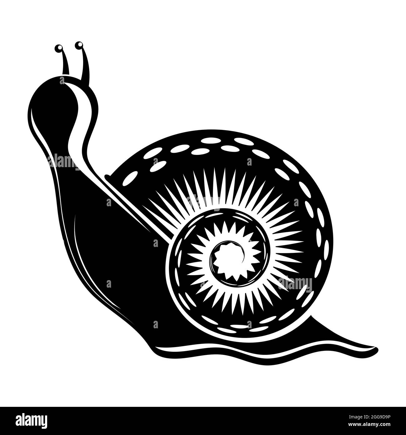 Icône animal. Logo Escargot isolé sur fond blanc. Banque D'Images