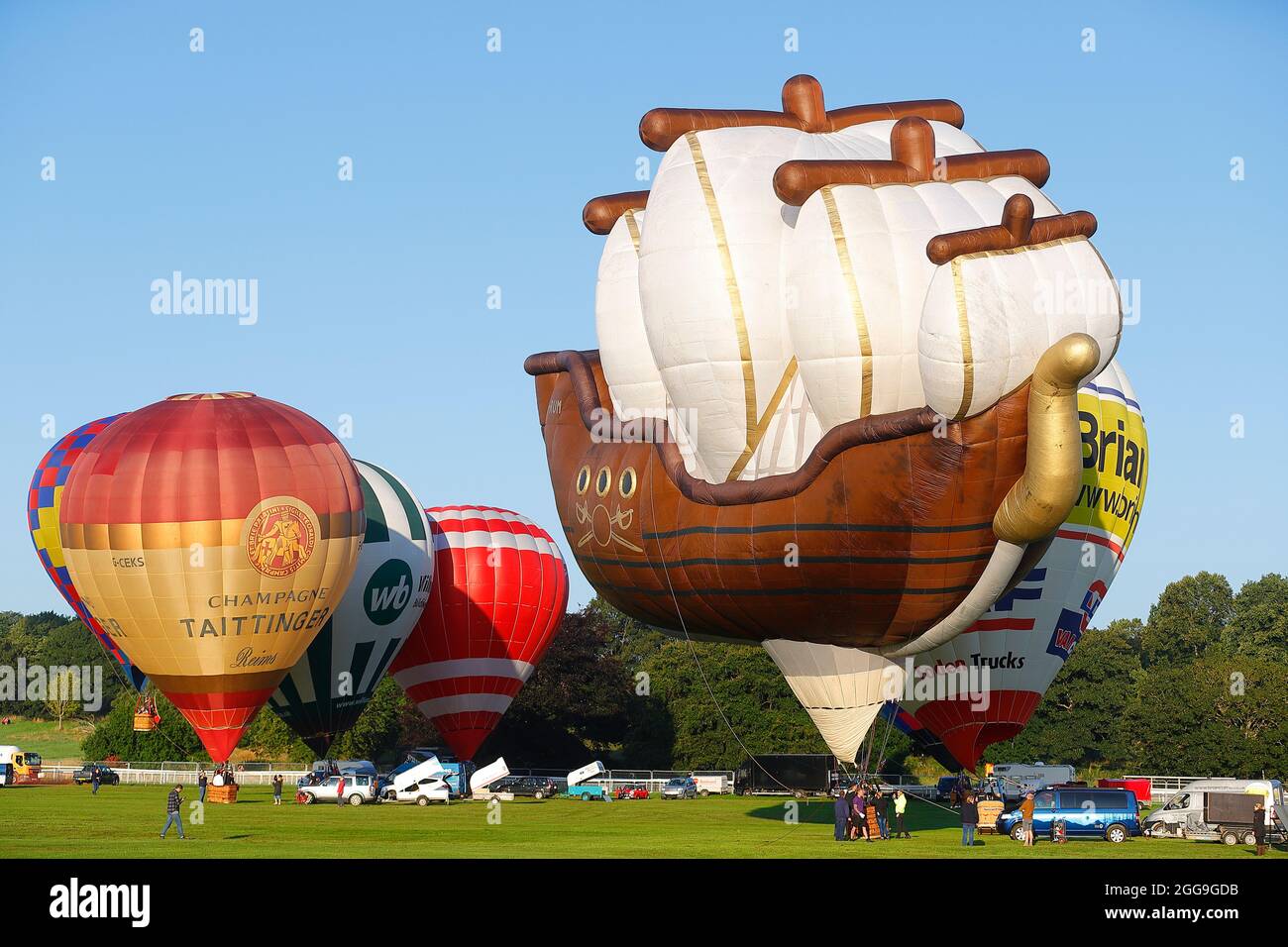 Yorkshire Balloon Fiesta à l'hippodrome de York entre le 27 et le 30 août 2021 Banque D'Images